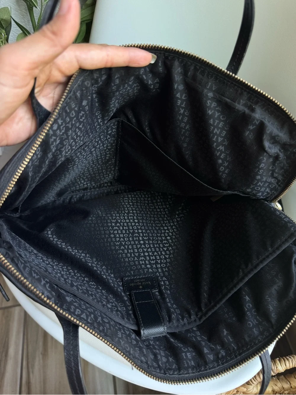 Kate Spade Daveney Black Nylon Laptop Bag Briefcase Crossbody Work Tote